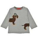 BONDI Langarmshirt Baby/Kleinkind geringelt "Waldi"