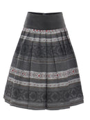 Berwin Eleganter Passenrock mit breitem Jacquard-Streifen