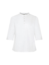 Bluse mit Rüsche am Ausschnitt