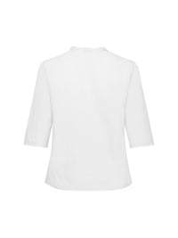 Bluse mit Rüsche am Ausschnitt