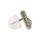 Pin Breze gezwirbelt silber-farben