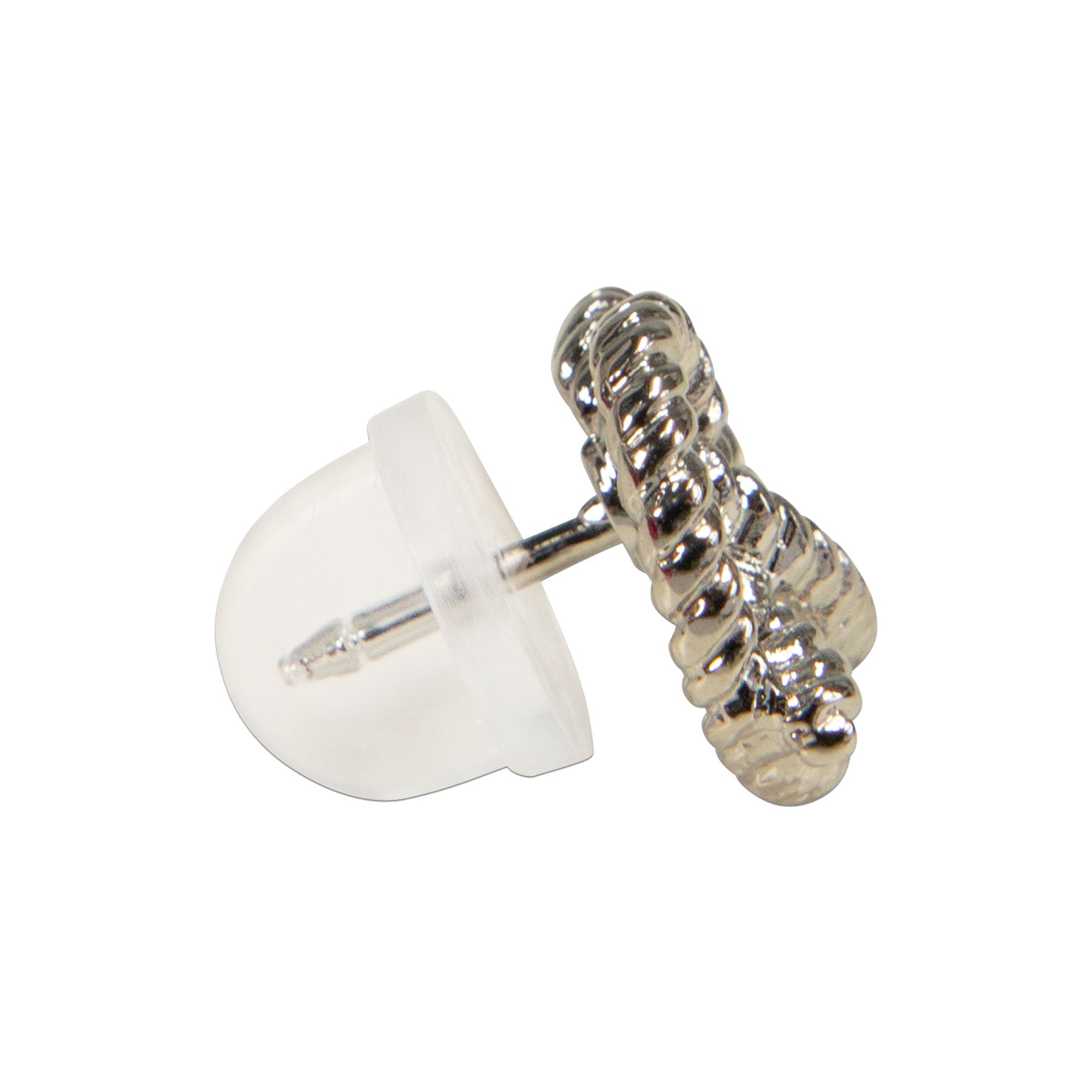 Pin Breze gezwirbelt silber-farben
