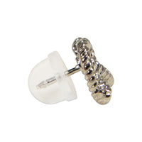 Pin Breze gezwirbelt silber-farben