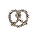 Pin Breze gezwirbelt silber-farben