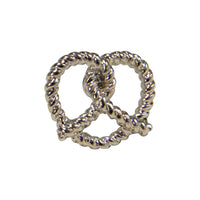 Pin Breze gezwirbelt silber-farben