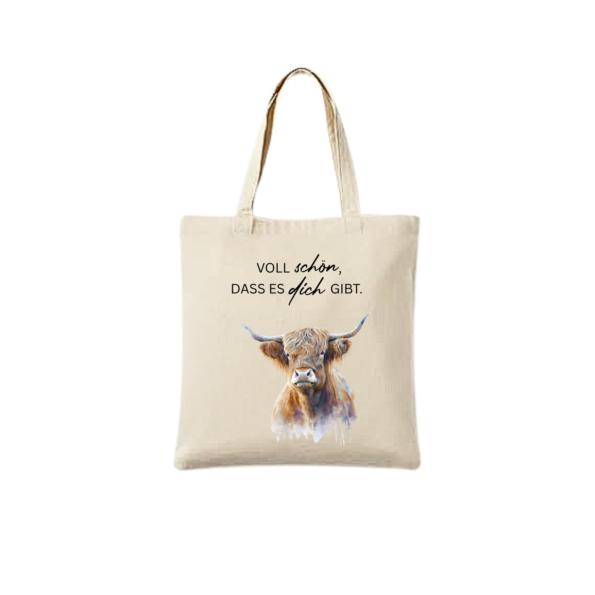 Bergverliebt® Baumwolltasche „Gspürwerk Highland“ – natur & nachhaltig