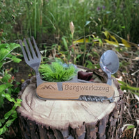 Bergverliebt® Multifunktionsbesteck "Bergwerkzeug"