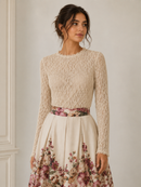 Kellerfaltenrock floraler Print „Rosalie“ rosa