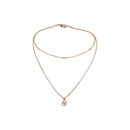 Methallhalskette zweireihig Breze goldfarben