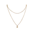 Methallhalskette zweireihig Breze goldfarben