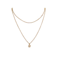 Methallhalskette zweireihig Breze goldfarben