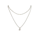 Methallhalskette zweireihig Breze silberfarben