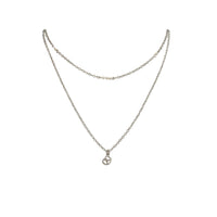 Methallhalskette zweireihig Breze silberfarben