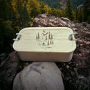 Brotzeitdose "Lagerfeuerromantik" Edelstahl & Bambus