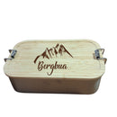 Brotzeitdose "Bergbua" aus Edelstahl & Bambus