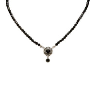 Perlen-Halskette "Helena" schwarz