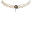 Perlen-Kropfkette Louisa creme-weiß