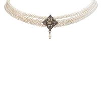 Perlen-Kropfkette Louisa creme-weiß