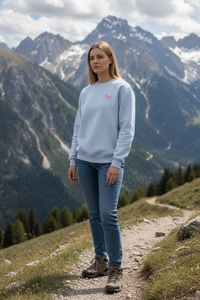 Bergverliebt® Sweatshirt „Dackelkönigin“ – Blue