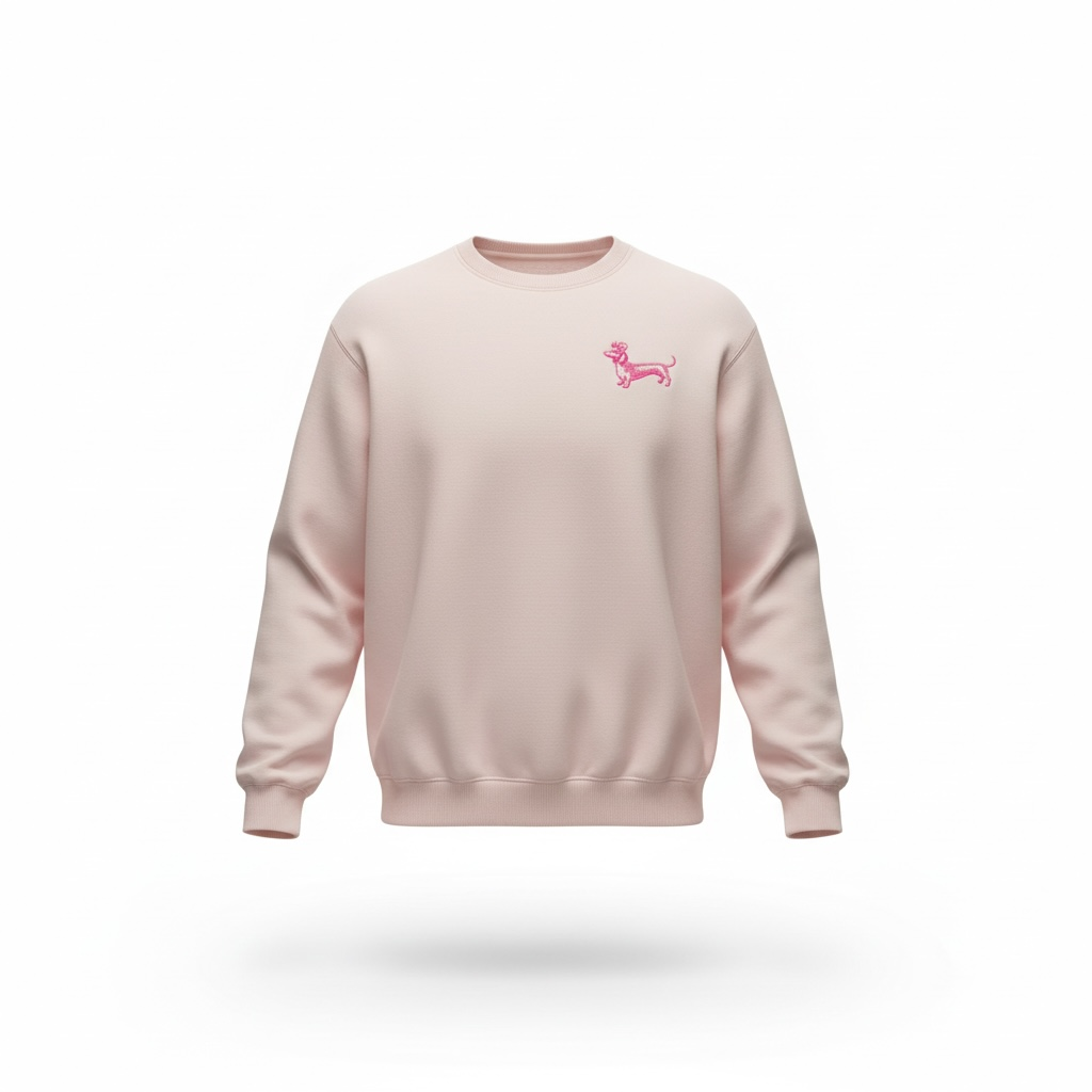 Bergverliebt® Sweatshirt „Dackelkönigin“ – Rosé