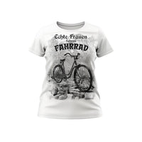 Almtracht® Damen Tshirt "Echte Frauen fahren Fahrrad"