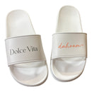 Badelatschen "Dolce Vita dahoam" – Herzstück by Bergverliebt®