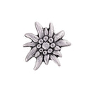 Gaudiknopf "Edelweiß" altsilber
