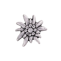 Gaudiknopf "Edelweiß" altsilber