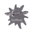 Gaudiknopf "Edelweiß" altsilber