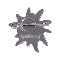 Gaudiknopf "Edelweiß" altsilber