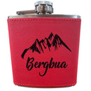 Flachmann Bergbua Edelstahl Rot