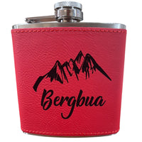 Flachmann Bergbua Edelstahl Rot