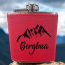 Flachmann Bergbua Edelstahl Rot