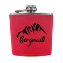 Flachmann Bergmadl Edelstahl Rot