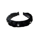 Samt-Haarreif Flechtoptik "Helena" schwarz