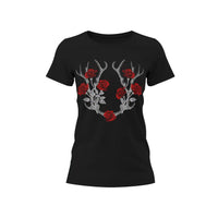 Almtracht® Damen Tshirt "Blumengeweih"