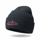 Bergverliebt® Lebensgfui Beanie "Berg" Schwarz-Pink
