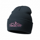 Bergverliebt® Lebensgfui Beanie "Berg" Schwarz-Pink