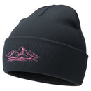 Bergverliebt® Lebensgfui Beanie "Berg" Schwarz-Pink