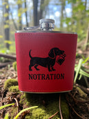 Flachmann Dackel Notration rot