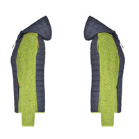 Bergverliebt® Buam-Jacke Materialmix kiwi-melange/anthracite-melange