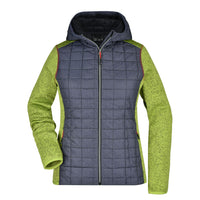 Bergverliebt® Buam-Jacke Materialmix kiwi-melange/anthracite-melange