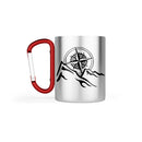 Edelstahl-Tasse Karabiner TREK "Kompass Modern" 10 oz