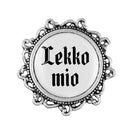 Gaudiknopf "Lekko mio" verziert