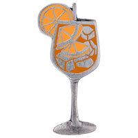 Gaudiknopf "Aperolglas" bemalt