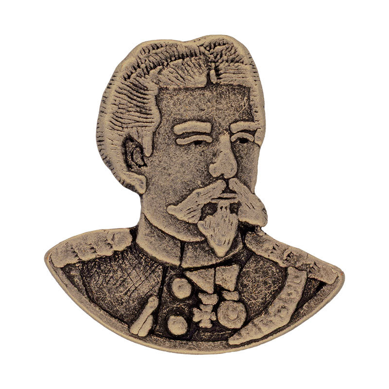 Gaudiknopf "Ludwig" altmessing