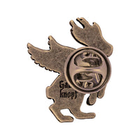 Gaudiknopf "Wolpertinger" Altmessing