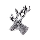 Gaudiknopf "Hirsch" Altsilber
