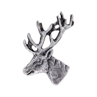 Gaudiknopf "Hirsch" Altsilber