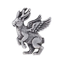 Gaudiknopf "Wolpertinger" Altsilber
